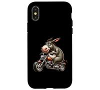 Donkey Riding Motorcycle Humor Fun Case for iPhone X/XS