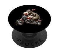 Donkey Riding Motorcycle Humor Fun PopSockets Adhesive PopGrip