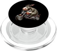 Donkey Riding Motorcycle Humor Fun PopSockets PopGrip for MagSafe