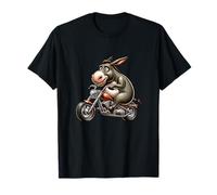 Donkey Riding Motorcycle Humor Fun T-Shirt
