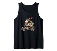 Donkey Riding Motorcycle Humor Fun Tank Top