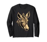 Donkey Riding Stable Farm Donkeys Love Cute Donkey Long Sleeve T-Shirt