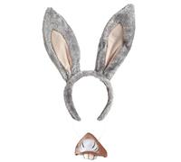 Donkey Set (Ears Mouth) Accessory for Animal Jungle Farm Fancy Dress