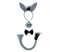 Bristol Novelty DS123 Donkey Costume Accessory Set and Sound, One Size, for 3 ye