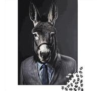 Donkey Suit Jigsaw Puzzles Puzzle for Adults Kids. 1000 Piece Great Gifts Challenge Toy Educational Games Home Decoration for Educational Games Gifts 1000pcs (75x50cm)