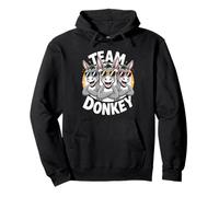Donkey Team Funny Cartoon Hee-Haw Farm Birthday Party Pullover Hoodie