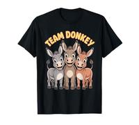 Donkey Team Funny Cartoon HEE-Haw Farm Birthday Party T-Shirt