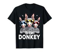 Donkey Team Funny Cartoon HEE-Haw Farm Birthday Party T-Shirt