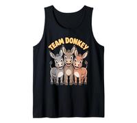 Donkey Team Funny Cartoon HEE-Haw Farm Birthday Party Tank Top