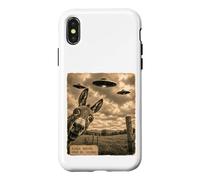 Donkey UFO Field Record Funny Vintage Sky Mystery Case for iPhone X/XS