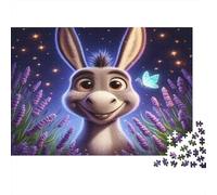 Donkey Under Stars Puzzle 1000 Piece Recycled Paper for Adults Puzzle for Adults Educational Game Challenge Fun Home Present Great Gift for Decompression Relaxation 70x50cm/1000pcs