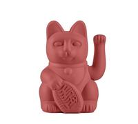 DONKEY Waving Cat Berry Red Lucky Cat, Maneki Neko, Symbol of Love and Happiness, Modern Decorative Highlight