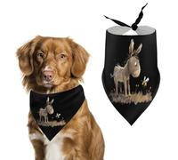 Donkey with A Bee Pet Bandanas Dog Costume Puppy Cat Kerchief Triangle Scarf