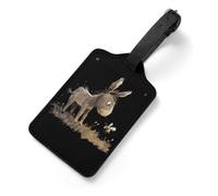 Donkey with A Bee Travel Luggage Tags for Suitcases Baggage Bag Label