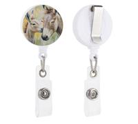 Donkeys Kiss ID Card Clip Holder Badges for 1 Pack