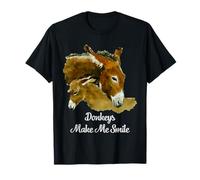 Donkeys Make Me Smile Miniature Donkey Costume Mini Donkey T-Shirt