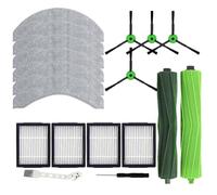 Donkivvy 18 Pcs Replacement Parts Compatible with Roomba for Combo J7+/Plus J Series Vacuum Cleaner, 2 Multi-Surface Roller Brushes, 6 Mop Cloths, 4 Filters, 4 Side Brushes, 1 Screwdriver