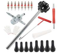 Donkivvy 22Pcs Tyre Valve Repair Kit, Quick Change Tire Valve Tool Kit