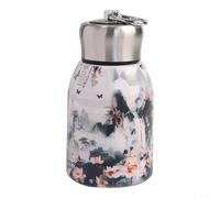 Donkivvy 300ml Stainless Steel Insulated Water Bottle, Double Wall Vacuum Small Flask, Keep Drinks Hot Cold, Hot Cold 24h, Portable Drinks Bottle(C)