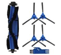 Donkivvy 6 Pcs Main Side Brush Filter Kit for Kyvol Cybovac E20 E30 E31 EC30MQ Robot Vacuums, 1 Main Roller Brush, 4 Side Brushes, 1 Cleaning Brush