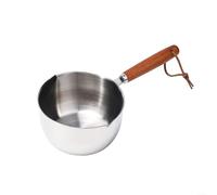 Donkivvy Non-Stick Milk Pan, Stainless Steel Small Milk Pan Deep Milk Pot with Double Pouring Lips, Melting Pot Boiling Saucepan for MINI Milk Pan Fits for Heating Milk, Making Syrup(300ml)