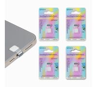 Donkiyana Anti Dust Plug for Phone Case, 4 Pack Type-C Anti-Dust and Anti-Lost Plug Cover Charging Port Protection Cap for iPhone 15/16, Samsung Galaxy S22/S21/S20, Note 20, All USB C Devices(Gray)
