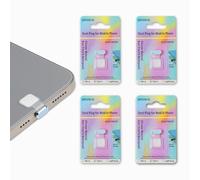 Donkiyana Anti Dust Plug for Phone Case, 4 Pack Type-C Anti-Dust and Anti-Lost Plug Cover Charging Port Protection Cap for iPhone 15/16, Samsung Galaxy S22/S21/S20, All USB C Devices(Sky Blue)