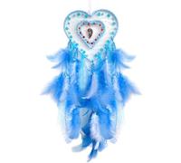 Donko Blue Dream Catcher Heart Shaped Dream Catchers Wall Decor Handmade Feather Dreamcatcher Wall Hanging Ornament for Bedroom Living Room Home Decor