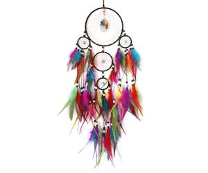 Donko Colorful Large Dream Catcher with Tree of Life Pendant