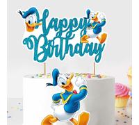 Donl Duck Happy Birthday Cake Topper - Birthday Decorations.