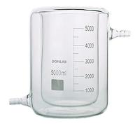 DONLAB CFN-5000 Glass 5000ml/5L Graduated Flat-Bottom Low-Form Jacketed Beaker Double-Layer Lab Reaction Beaker