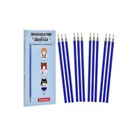 Donluhu 12 Erasable Pen Refills, Blue Erasable Refill Leads, Compatible with Legami, Easy to Erase, Tip 0.7 mm, Height 13 cm
