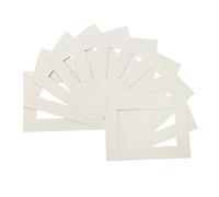 Donmills 10pack Picture Photo Frame Mounts Mats, 8X6 inch Frame for Picture 4x6 inch, White/Cream Computer Cut Card Picture Photo Mounts for Frames, Cardboard Picture Frames