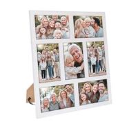 Donmills Photo Frame Collage 4x6 Photos Display - 7 Openings Photo Collage Picture Frame Wall Decor for Tabletop Stand and Wall Mounting Frames Collage Set for Home Decor Family Gifts(White)