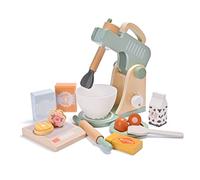 Donmills Play Kitchen Accessories Wooden Mixer Set Pretend Play Food Sets Age 3+ for Kids Kitchen Role Play Toys Blender Bake Cookies Playset Cooking Kitchen Toys for Boys Girls
