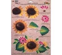 Donna Dewberry n//a Folk Art One Stroke Reusable Teaching Guide-Sunflower