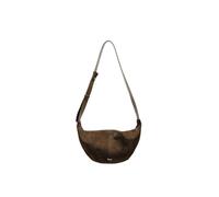 Donna in Finta Pelle Scamosciata Brown | Shopper Morbida a Forma di Raviolo con Cerniera | Borsa Hobo Spaziosa, Tracolla Singola Regolabile | Quotidian Fashion, Elegant Stile and Infor