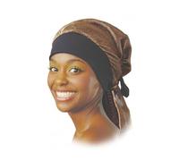 DONNA Locs Bonnet for Braids and Dreadlocks - Glitter Fabric Sleep Cap with Elastic Band - Premium Hair Cover for Long Styles - One Size, Gold Colors