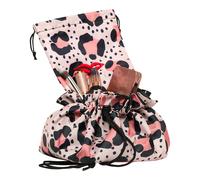 Donna May London Lay Flat Washable Collection Makeup Bag Nude Leopard