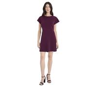 Donna Morgan Women's Short Sleeve Round Neck Shift Casual Day Dresses for Work and Special Occasions, Winter Bloom, 16