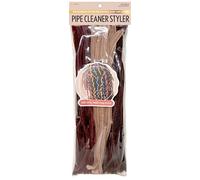DONNA Pipe Cleaner Styler for Natural Hair and Locs - Flexible Hair Rollers for Soft Curls and Spiral Waves - Heatless Hair Styling Tools for Locs, Braids, and Twists (BROWN MIX)