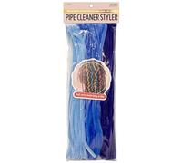 DONNA Pipe Cleaner Styler for Natural Hair and Locs - Flexible Hair Rollers for Soft Curls and Spiral Waves - Heatless Hair Styling Tools for Locs, Braids, and Twists (BLUE MIX)