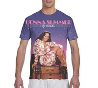 Donna Summer T Shirt Men's Summer Sport Tee Classic Crew Neck Short Sleeves Tshirt Black