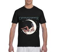 Donna Summer T Shirt Mens Summer Sport Tee Classic Round Neck Short Sleeves Tshirt Black