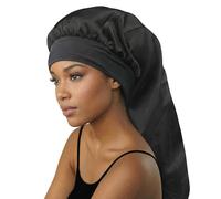 DONNA Super Long Braid Bonnet 36”+ Satin Sleep Cap with Wide 3” Edge Band - Extra Long Hair Bonnet for Braids, Locs & Twists