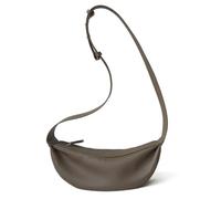 DONNAIN Half Moon Bag Leather Crescent Bag for Women Wide Strap Hobo Sling Bag (Taupe)