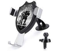 Donnapink Astronaut Starting to Run Black Starry Galaxy Space Universal Car Phone Mount, Windshield Vent Phone Mount, Durable Handsfree Stand Strong Suction Cell Phone Holder for Men Women