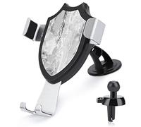 Donnapink Black White Rip Marble Agate Stone Texture Universal Car Phone Mount, Windshield Vent Phone Mount, Durable Handsfree Stand Strong Suction Cell Phone Holder for Men Women