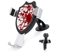 Donnapink Red Bloody Blood Splashes on White Background Universal Car Phone Mount, Windshield Vent Phone Mount, Durable Handsfree Stand Strong Suction Cell Phone Holder for Men Women