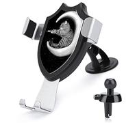 Donnapink The Cat Sits on The Moon and Catches The Stars Universal Car Phone Mount, Windshield Vent Phone Mount, Durable Handsfree Stand Strong Suction Cell Phone Holder for Men Women